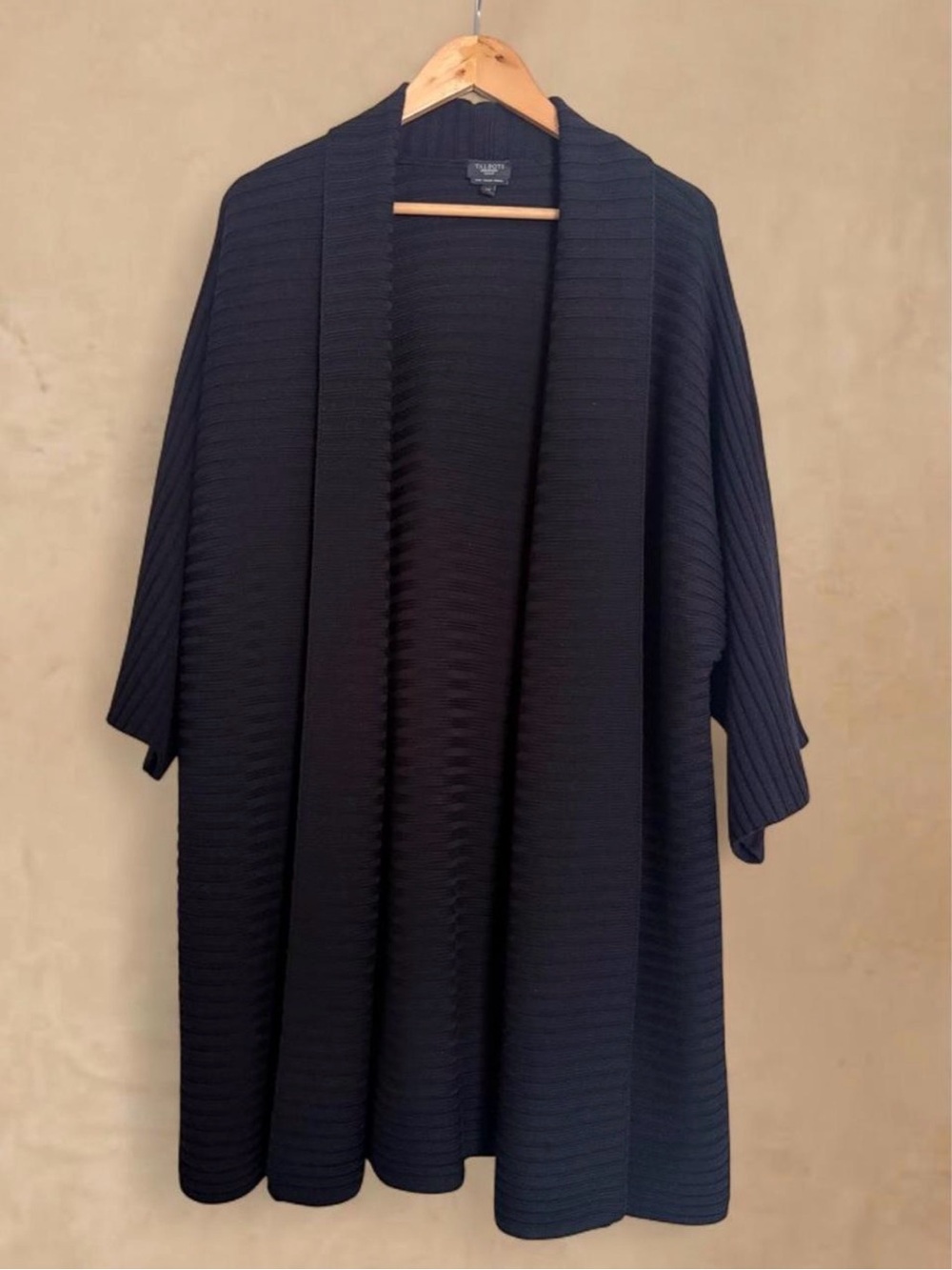 Talbots Black Ribbed Open-Front Cardigan - XXL - Picture 2 of 8